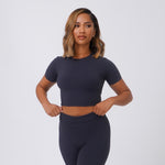 HBCU Leisure Cotton Spandex Crew Croptop