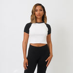 HBCU Leisure 3 Pack Baby Rib Raglan Crop Tops