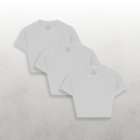 HBCU Leisure 3 Pack Baby Rib Raglan Crop Tops