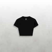 HBCU Leisure Baby Rib Raglan Crop Tops