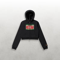 HBCU 'Race Day' Women's Crop Zip Hoodie